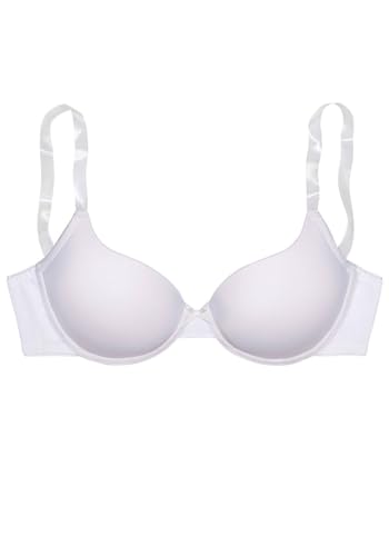Image of LASCANA Women's Underwire T-Shirt Bra - Clear Adjustable Straps, Lightly Padded Cups, Perfect for Form-Fitting Tops
