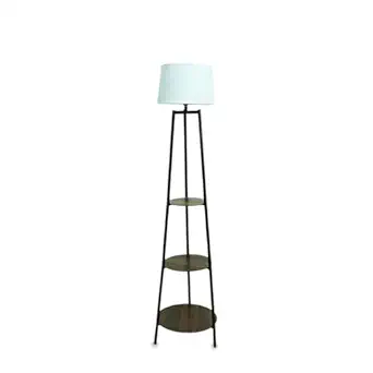Classic Home Decor Metal Floor Lamp with 3 Shelf for Decorative Lamp for Living Room, Bedroom for Home Decor (White)