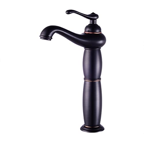 Robinet noir de salle de bain en laiton mitigeur au design moderne et épuré
