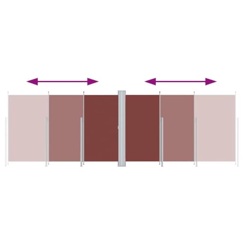 Brise-vue rétractable avec tissu en polyester étanche pour terrasse - 3