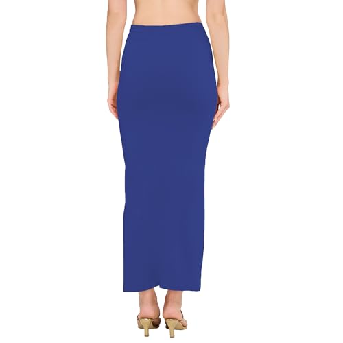 Image of DESI GIRL Cotton Lycra Stretchable Saree Shapewear Petticoat with Drawstring for Women | Fishcut Saree Petticoat with Side Slit for Easy Movement | Saree Shaper | Long inskirt