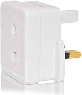 Homeberg Shaver Adapter Plug Uk -2 Pin Adapter Plug Uk For Shaving Razor,Electric Toothbrush Adapter Plug Uk,2 Pin To 3 Pin Adapter Plug Uk,Power Adapter Shaver Plug Adaptor Uk Bathroom Socket- 1 Pack