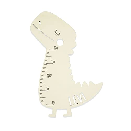 Messlatte Kind Größe Modell Dino Kinderzimmer-Messlatte/Tauf-Geschenk oder zur Geburt/Personalisiert mit Wunsch-Name für Mädchen oder Jungen Babyzimmer Design by HeLLo Mini
