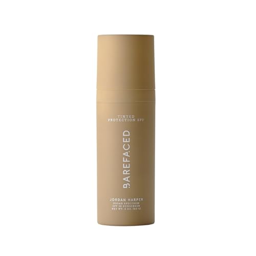 Barefaced Tinted Protection SPF 50+ Broad-Spectrum Sunscreen with Zinc Oxide Niacinamide & Hyaluronic Acid Oil-Free UV Protection Hydration & Anti-Aging with Universal Tint (60ml)