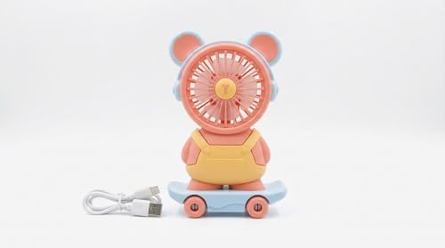 Image of HAND FAN FOR SUMMERS (ORANGE FAN)