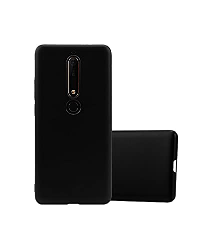 Image of Mobile Back Cover Case for Nokia 6.1 (Silicone Case|CameraProtection|Black SC1510)