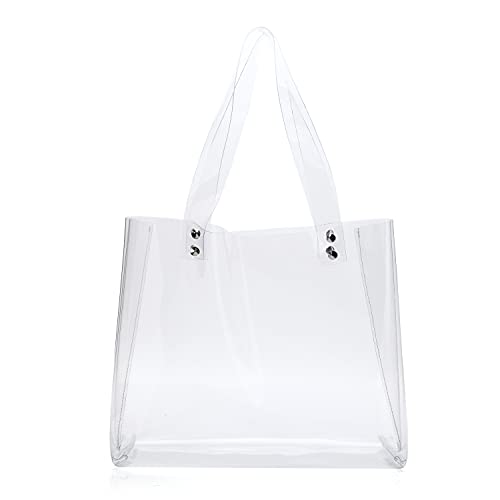 Bolso Tote transparente para mujer en PVC miniatura 1
