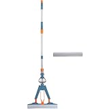VICASKY Faltbarer Schwammmopp Nass und Trockenwischmopp 34cm Haushalts Bodenwischer für Fliesen Laminat und Marmor aus Verschleißfestem Material mit Hoher Saugfähigkeit