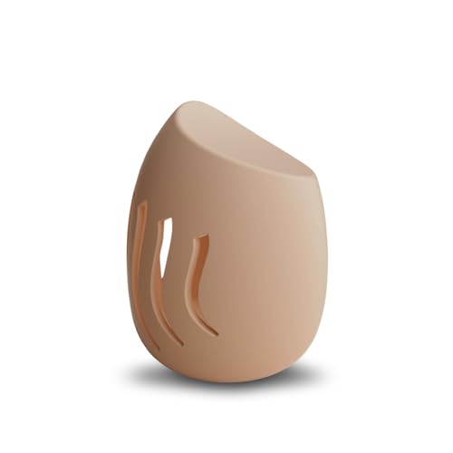 Silicone Makeup Sponge Holder travel case,Double-Sided Breathable Beauty Blender Holder for Business, Travel or Daily,Fit All Sponges,Quick Drying,Easy to Carry (Khaki)