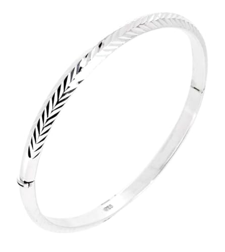 Bracelet jonc en argent 925 facetté fait main anti-déformation