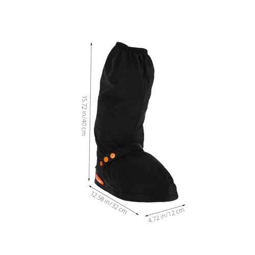 Cubiertas reutilizables para zapatos contra la lluvia POPETPOP, 1 par, talla XL, para hombre y mujer, cubrebotas antideslizantes para motocicleta y actividades al aire libre, protección para clima frío miniatura 2
