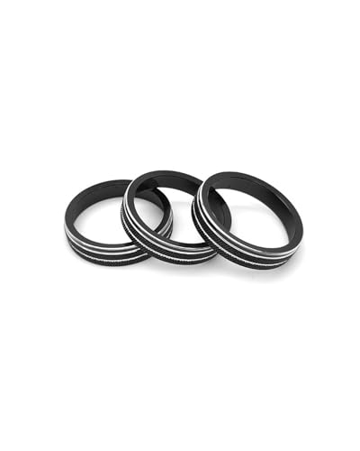 Temperature Adjustment Knob Air Conditioning Knob Decoration Ring Climate Control HVAC (Black)