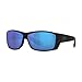 Costa del Mar Unisex-Adult Cat Cay AT 01 OBMGLP Polarized Iridium Wrap Sunglasses, Blackout, 60.9 mm