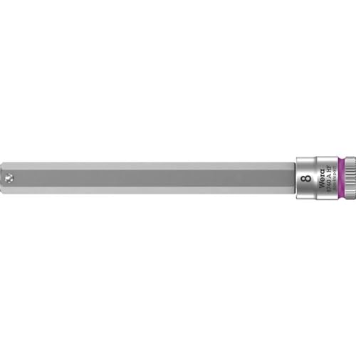 Wera 05003340001 8740 A HF Zyklop Bitnuss mit 1/4"-Antrieb mit Haltefunktion, 8.0 x 100 mm, Pink – Ansicht 1