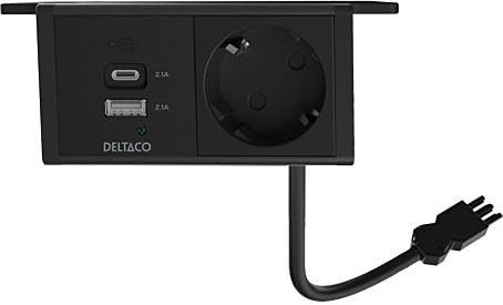 Under-desk Outlet angled, 1 sortie, 1 x