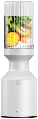 Beast Blender | Blend Smoothies and Shakes, Kitchen Countertop Design, 1000W | Take Blends To-Go with Reusable Straw Cap System (Cloud White)