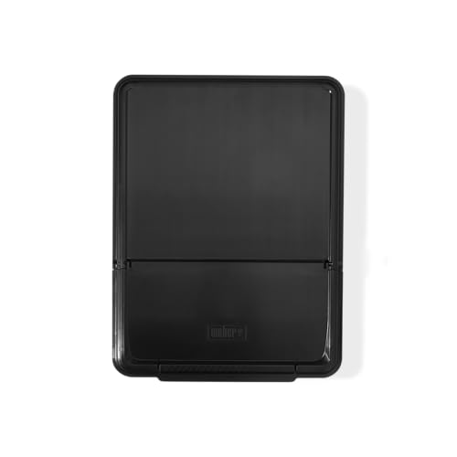 Weber Works Outdoor-Aufbewahrungsbox / Zubehör Works Seitentische, Wetterfestes Design, Klappdeckel, Aus strapazierfähigem Kunststoff, 16,5 x 37 x 48,5 cm