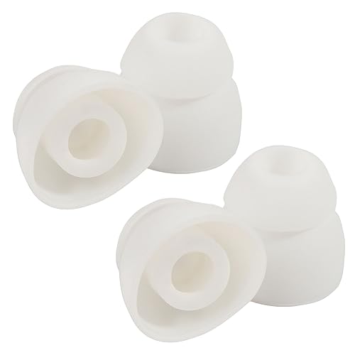 Double Flange Silicone Earbuds,Sound Isolation Design, Soft and Flexible