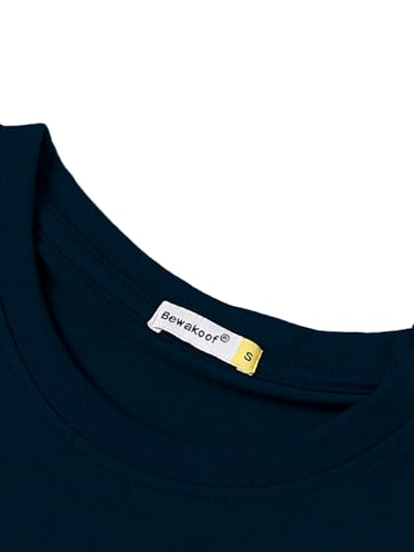 Image of Bewakoof Women's Graphic Printed 100% Cotton T-Shirt - Boyfriend Fit, Round Neck, Half Sleeves