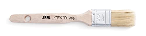 PENNELLIFICIO 2000 | Pennello Pittura Professionale con Ghiera Inox, Pennellessa Uso Universale, per Tutti i Tipi di Smalti e Vernici, Muri, Pareti, Legno, Ringhiere, Ghiera 30 mm – Made in Italy
