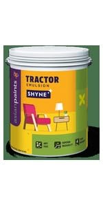 Image of Asian Paint Tractor Emulsion Shyne Economy Emulsion - Affordable | Good Coverage, Smooth Finish | 4 Liter (White)