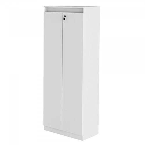 Mesa Com Gaveteiro Armário 2 Portas Com Chave E Balcão 3 Portas Espresso Móveis Branco