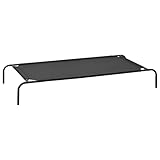 Chusui Lit surélevé pour Chien Noir XL Textilène,Lit pour Chien,Lit Chien,Lit pour Chien Pas Cher,Panier pour Chien