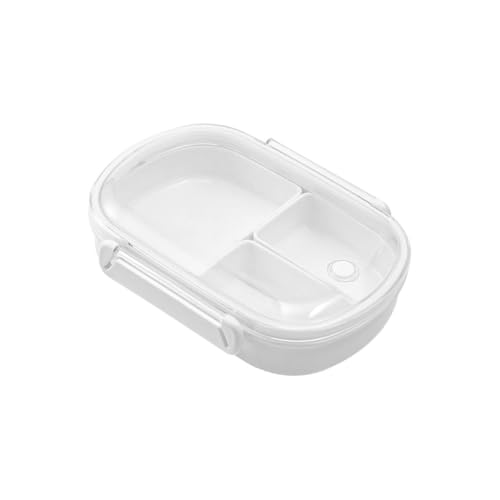 Frcolor 小型プラスチック食品容器 密封防水仕切り付きフルーツボックス ポータブル便携弁当箱 と大人用冷蔵庫保存電子レンジ対応