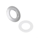 EffiFish Adaptador de botón de descarga doble para inodoro de 38 mm a 48 mm 58 mm, kit de conversión para reparación de tanques, fácil de instalar, negro, plata, oro (plata)