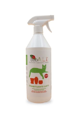 Bio A.L.T. - Disabituante Gatti 750 ML – Disabituante Spray per Gatti con Base di Timo - Dissuasore Interni ed Esterni per Gatto - Repellente per atti agisce in Modo Naturale