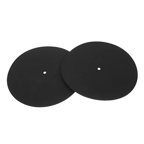 BESPORTBLE 2Pcs Home Disc Mat for Vinyl Records Thick Turntable Cushions Vibration Slip Mats for Phonograph Players Easy to Use Stable Sound Support