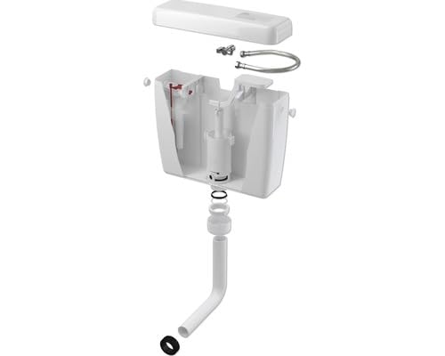 Réservoir de chasse d'eau Eco en plastique blanc Confort Start/Stop 2-8 litres Réservoir de chasse d'eau universel écologique, respectueux de l'environnement, respectueux de la nature, durable,