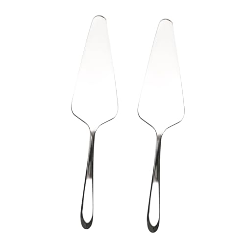 HAKIDZEL 2Pcs Stainless Steel Cake Server Professional Spatula for Serving Desserts Pizza and Quiches High Polish Finish Dishwasher Safe Essential Kitchen Tool