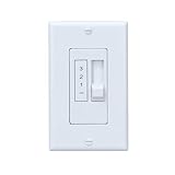 RP Lighting 3 -Speed Single Slide Wall Control for Multi-Fan Use, White