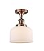 Innovations 517-1CH-AC-G71-LED 1 Light Vintage Dimmable LED Semi-Flush Mount, Antique Copper