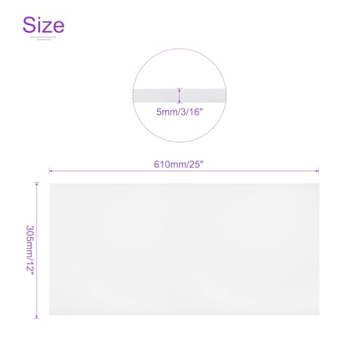 Image of DMiotech 12 x 24 x 3 /16 Inch Plastic UHMW Sheets, Ultra High Molecular Weight Polyethylene, Opaque White Polyethylene Board for Automotive, Chemical, Manufacturing, DIY Home Kitchen