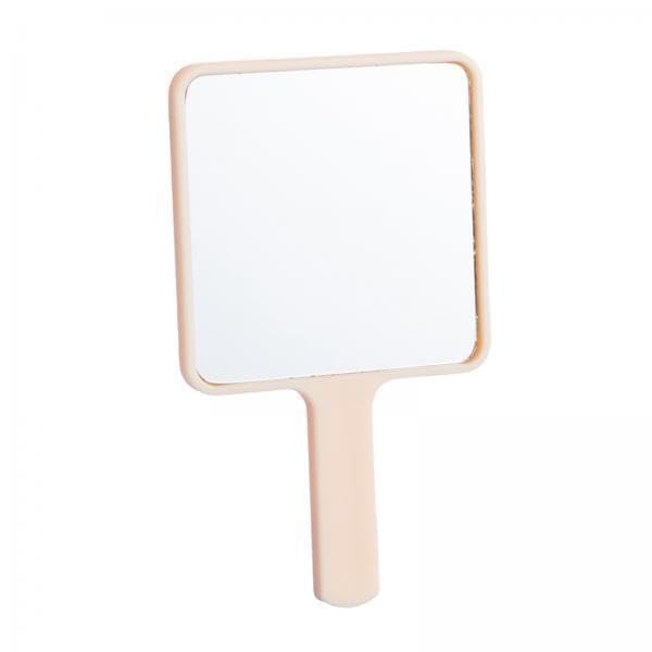 3xHandheld Mirror with Handle Small Makeup Mirror for Girlfriend Bedroom Girls Light Yellow-image-4