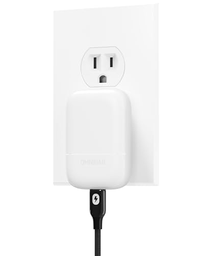 Image of Slim Flat 30W USB C Charger Block, GaN Fast Wall Charger with Foldable Plug, PD 3.0 PPS Type C Power Adapter for iPhone 17 /16 /15 Series, Samsung Galaxy S26 /S25, Pixel 10, iPad, AirPods, White
