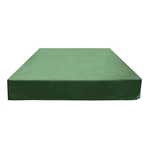 DELITLS Housse de protection pliable pour bac à sable - Résistante à la poussière et au vent - Imperméable - Avec cordon de serrage - Vert - Dimensions : 120 x 120 x 20 cm Cover