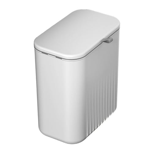 lskdnrufh Trash Can Hanging Trash Can with Lid, 2.4 Gallon Kitchen Compost Bin for Countertop or Under Sink, Slim Wall Mounted Trash Can for Cupboard/Bathroom/Bedroom Trash Bin