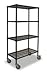 Storelogic 2HDK4 Wire Cart, 4 Shelf, 36x24x70, Black