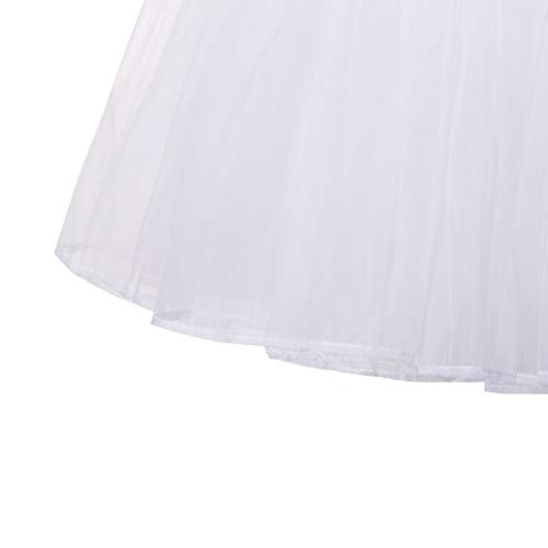 GRACE KARIN Women's Long Petticoat Crinoline Underskirt for Long Dress Mid Length Wedding Petticoat2
