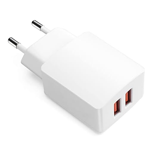 CREAPICO Cargador USB, Adaptador de Corriente 5 V/2,1 A con Doble Puerto, Enchufe Móvil 10,5 W, Compatible con iPhone, Samsung A12/A22, Xiaomi, OPPO, Nokia, Moto, Huawei y Más Dispositivos - Blanco