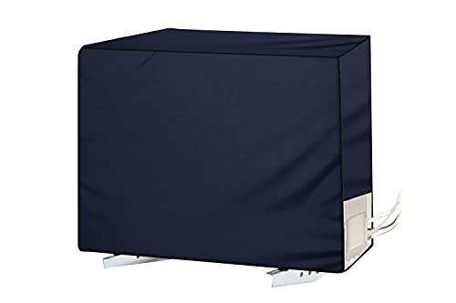 Image of Stylista Split ac cover for indoor and outdoor unit of 1.5 ton ac waterproof and dustproof Blue Plaid and floral pattern