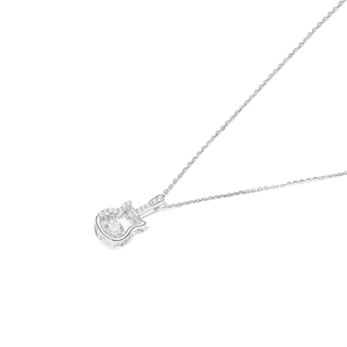 Collier guitare argent 925 chaîne de clavicule tendance