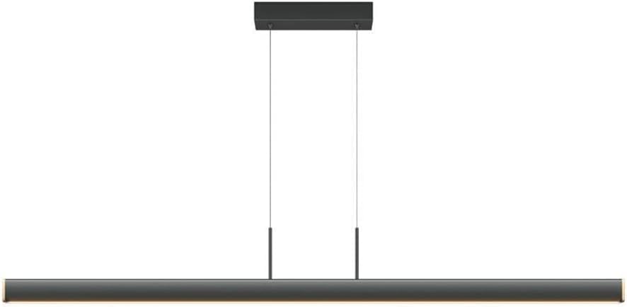 Modern Long Strip Chandelier LED Tri-Color Dimmable Ceiling Hanging Lamp Minimalist Dining Table Adjustable Pendant Light