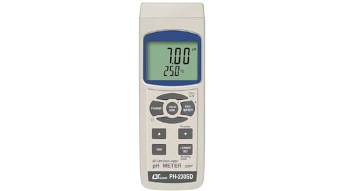 Portable Real Time Datalogger Type pH Meter/pH Meter Soil (Range: 0 to 14 pH) for Water Conditioning, Aquariums, Fish Hatcheries, Food Processing, Photography, Paper Industry | Model: pH-230SD
