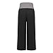 AKTCVVJ Linen Capris for Women Elastic Waist Work Pant Athletic Knee Length Pant Fashion Summer Capris with Pockets Black