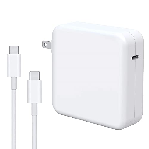 MacBook Pro Charger, 96W USB C Charger Power Adapter Compatible with MacBook Air After 2018 and Laptop Power Supply, Included 5A USB-C to USB-C Charge Cable (6.6Ft)