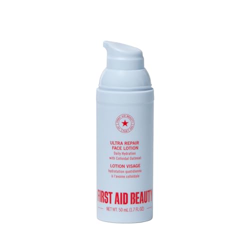 First Aid Beauty Ultra Repair Face Moisturizer, Lightweight Non-Comedogenic Formula with Colloidal...